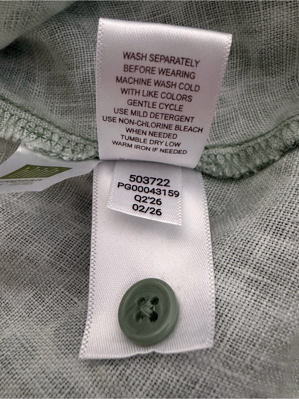 Garnet Hill Hable Linen Midi Dress Women’s Size 2 NWT Ivy Beads Sage Green - Picture 7 of 10